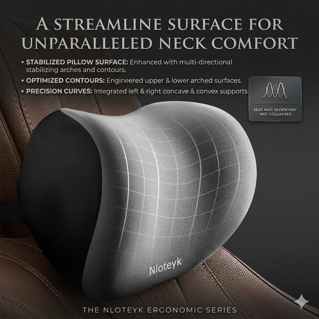 Memory Foam Lumbar Support + Neck Support