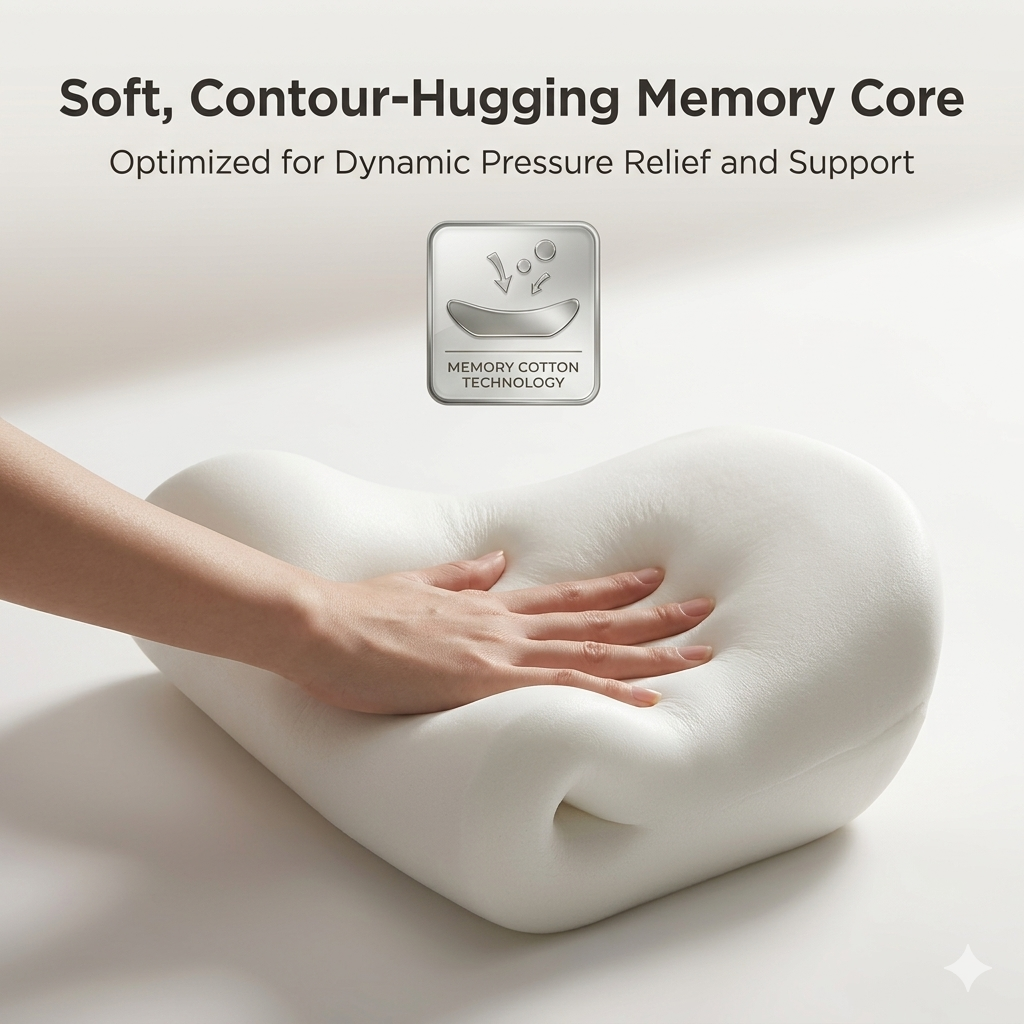 Memory Foam Lumbar Support + Neck Support