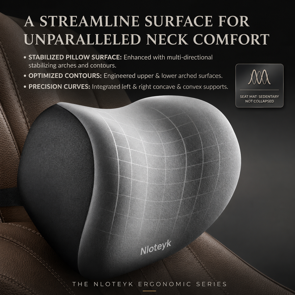 Memory Foam Lumbar Support + Neck Support