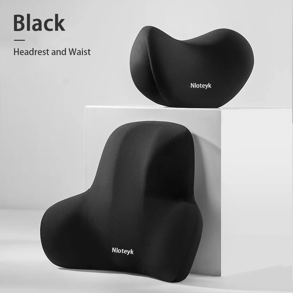 Memory Foam Lumbar Support + Neck Support