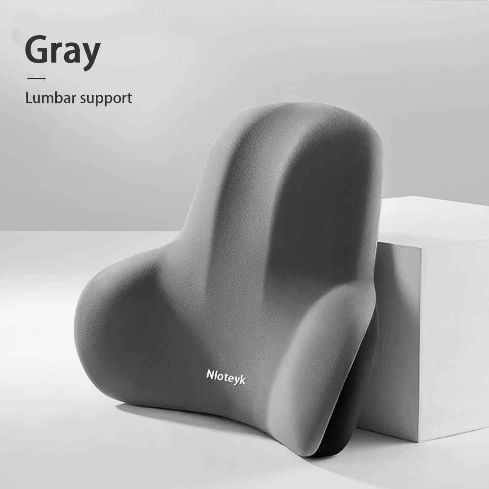 Memory Foam Lumbar Support + Neck Support
